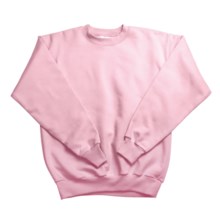 Hanes Comfortblend Fleece Sweatshirt - Crew Neck (For Youth) in Pink - 2nds