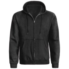 Hanes ComfortBlend® Hoodie Sweatshirt - Full Zip (For Men and Women) in Black - 2nds