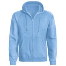 Hanes ComfortBlend® Hoodie Sweatshirt - Full Zip (For Men and Women) in Light Blue - 2nds