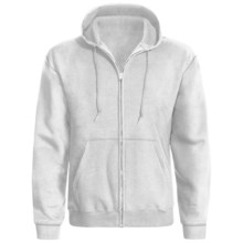 Hanes ComfortBlend® Hoodie Sweatshirt - Full Zip (For Men and Women) in Light Grey Heather - 2nds