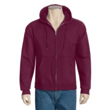 Hanes ComfortBlend® Hoodie Sweatshirt - Full Zip (For Men and Women) in Wine - 2nds