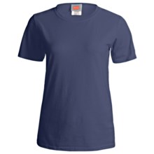Hanes ComfortSoft Cotton T-Shirt - Short Sleeve (For Women) in Dark Blue - 2nds