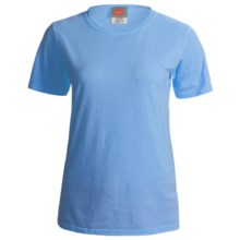 Hanes ComfortSoft Cotton T-Shirt - Short Sleeve (For Women) in Medium Blue - 2nds