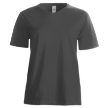 Hanes ComfortSoft T-Shirt - V-Neck, Short Sleeve (For Women) in Black - 2nds