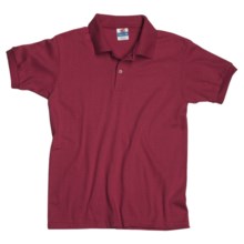 Hanes Cotton Blend Polo Shirt - Cotton Blend, Short Sleeve (For Youth) in Wine - 2nds