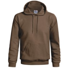 Hanes Cotton-Rich 9 oz Pullover Hoodie Sweatshirt - No Shrink, Pill Resistant (For Men and Women) in Dark Brown - 2nds