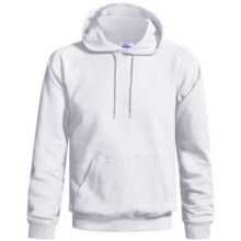 Hanes Cotton-Rich 9 oz Pullover Hoodie Sweatshirt - No Shrink, Pill Resistant (For Men and Women) in White - 2nds