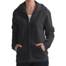 Hanes Cotton-Rich Hoodie Sweatshirt - Full Zip, 7.5 oz. (For Women) in Black - 2nds