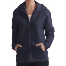 Hanes Cotton-Rich Hoodie Sweatshirt - Full Zip, 7.5 oz. (For Women) in Navy - 2nds