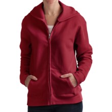 Hanes Cotton-Rich Hoodie Sweatshirt - Full Zip, 7.5 oz. (For Women) in Red - 2nds