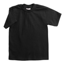 Hanes Heavyweight 50/50 T-Shirt - Short Sleeve (For Youth) in Black - 2nds