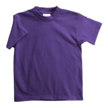 Hanes Heavyweight 50/50 T-Shirt - Short Sleeve (For Youth) in Purple - 2nds