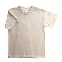 Hanes Heavyweight 50/50 T-Shirt - Short Sleeve (For Youth) in Tan - 2nds