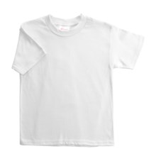 Hanes Heavyweight 50/50 T-Shirt - Short Sleeve (For Youth) in White - 2nds