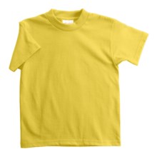 Hanes Heavyweight 50/50 T-Shirt - Short Sleeve (For Youth) in Yellow - 2nds