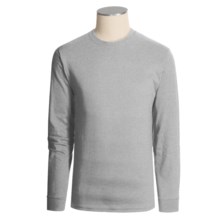 Hanes Heavyweight Cotton T-Shirt - Long Sleeve (For Men and Women) in Grey Heather - 2nds