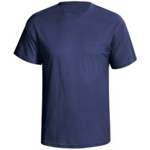Hanes Nano 4.5 oz Premium Combed Cotton T-Shirt - Short Sleeve (For Men and Women) in Dark Blue - 2nds