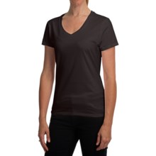Hanes Nano T-Shirt - V-Neck, Short Sleeve (For Women) in Black - 2nds