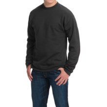 Hanes Premium EcoSmart Sweatshirt - Cotton Fleece (For Men and Women) in Black - 2nds