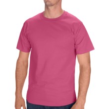 Hanes Tagless Cotton T-Shirt - Short Sleeve (For Men and Women) in Fuchsia - 2nds