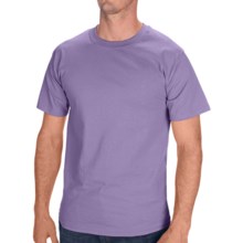 Hanes Tagless Cotton T-Shirt - Short Sleeve (For Men and Women) in Light Purple - 2nds