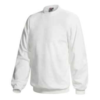 Hanes Ultimate Cotton Crew Fleece Sweatshirt  (For Men and Women) in White