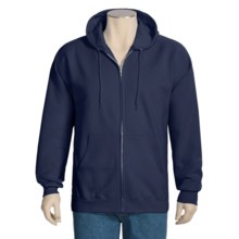 Hanes Ultimate Cotton Hoodie Sweatshirt - Full Zip (For Men and Women) in Dark Blue - 2nds