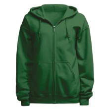 Hanes Ultimate Cotton Hoodie Sweatshirt - Full Zip (For Men and Women) in Dark Green - 2nds