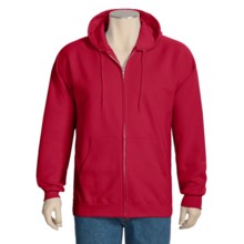 Hanes Ultimate Cotton Hoodie Sweatshirt - Full Zip (For Men and Women) in Red - 2nds