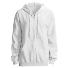 Hanes Ultimate Cotton Hoodie Sweatshirt - Full Zip (For Men and Women) in White - 2nds