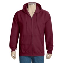 Hanes Ultimate Cotton Hoodie Sweatshirt - Full Zip (For Men and Women) in Wine - 2nds