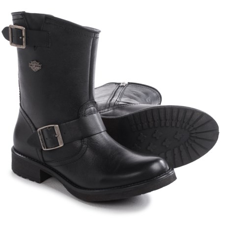 Harley Davidson Halsey Harness Motorcycle Boots Round Toe, 9 (For Women)