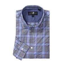 Hart, Schaffner & Marx Plaid Sport Shirt - Long Sleeve (For Men) in Grey/Navy - Closeouts