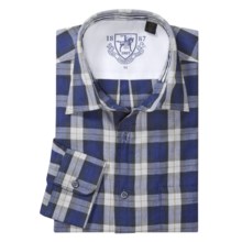 Hart, Schaffner & Marx Plaid Sport Shirt - Spread Collar, Long Sleeve (For Men) in Blue - Closeouts