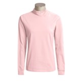 Hart Super Combed Split Cotton Mock Turtleneck - Long Sleeve (For Women)