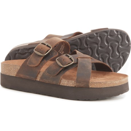 White Mountain Hastings Sandals - Leather (For Women) - BROWN (7 )