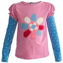 Hatley 2-in-1 Graphic Shirt - Cotton, Long Sleeve (For Girls) in Winter Birds - Closeouts