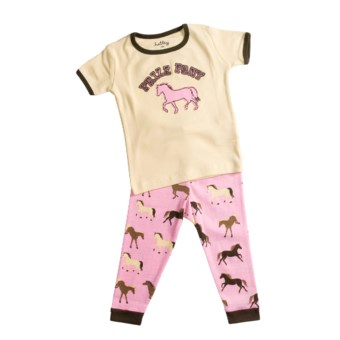 Hatley Animal Pajamas - Short Sleeve (For Infants) in Desert Horses