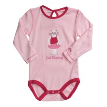 Hatley Baby Bodysuit - Long Sleeve (For Infants) in Purrrfect Ballerina - Closeouts