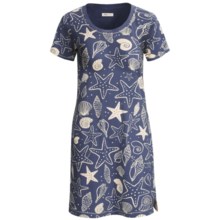 Hatley Beach Cover-Up - Stretch Cotton, Short Sleeve (For Women) in Shells - Closeouts