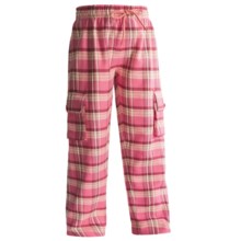 Hatley Cargo Pants - Cotton Flannel (For Kids) in Pink Plaid Labs - Closeouts