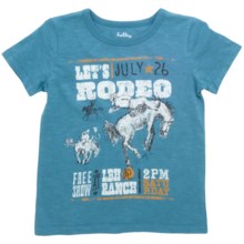 Hatley Cotton Graphic T-Shirt - Short Sleeve (For Boys) in Cowboy "Lets Rodeo" - Closeouts
