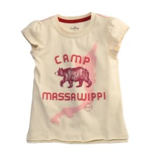 Hatley Cotton Graphic T-Shirt - Short Sleeve (For Little Girls) in Camp Massawippi - Closeouts