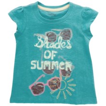 Hatley Cotton Graphic T-Shirt - Short Sleeve (For Little Girls) in Shades Of Summer - Closeouts
