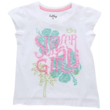 Hatley Cotton Graphic T-Shirt - Short Sleeve (For Little Girls) in Surfer Girl - Closeouts