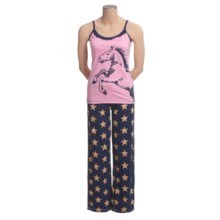 Hatley Cotton Jersey Pajamas - Camisole and Pants (For Women) in Starry Night Horses - Closeouts