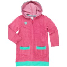 Hatley Hooded Beach Cover-Up (For Little Girls) in Blue Flowers - Closeouts