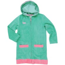 Hatley Hooded Beach Cover-Up (For Little Girls) in Pink Whale - Closeouts
