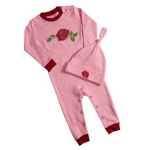 Hatley Printed Coverall with Hat (For Infants) in Rosy Afternoon - Closeouts