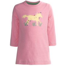 Hatley Running Horses Graphic T-Shirt - 3/4 Sleeve (For Girls) in Running Horses - Closeouts